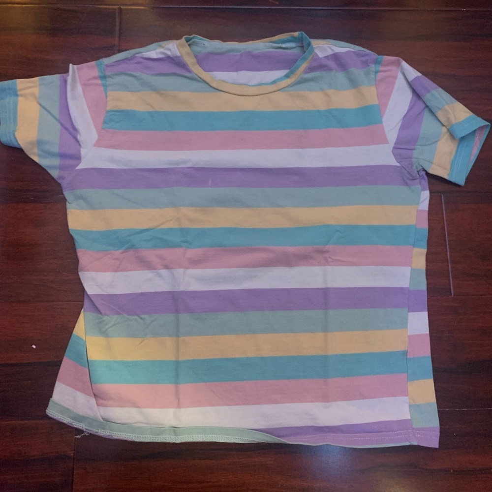 Stripped shirt.